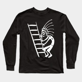 Kokopelli ladder white Long Sleeve T-Shirt